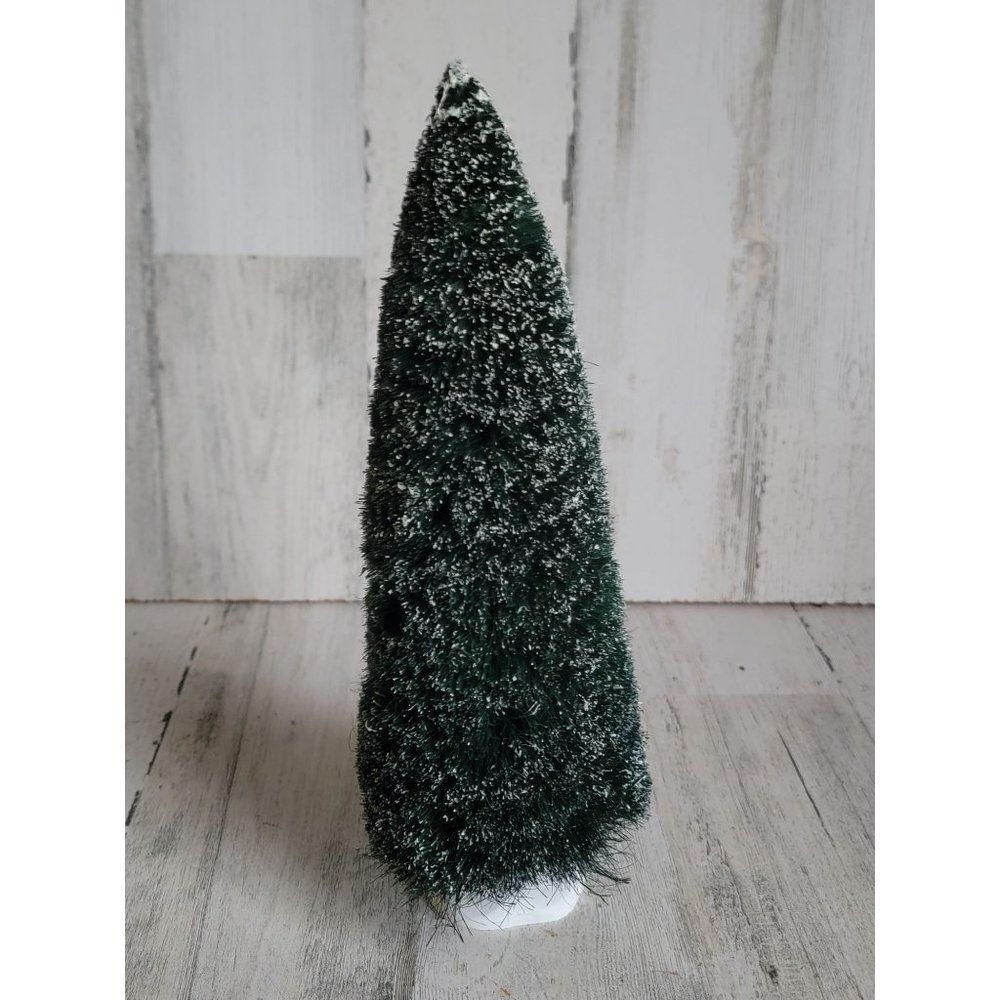 Dept 56 frosted pine tree Snow Village accessory Xmas